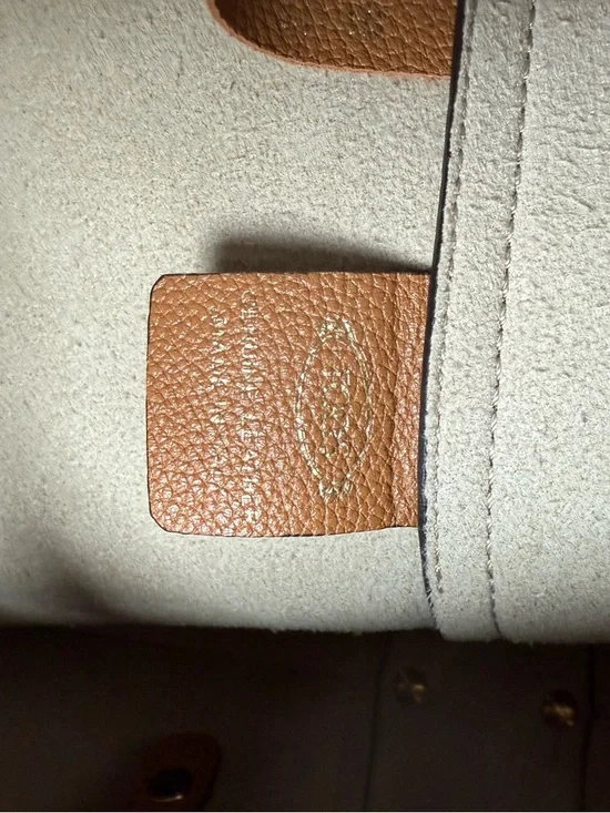 Tod's Cognac Leather Medium Tote with Gold T Accent - Picture 5 of 8